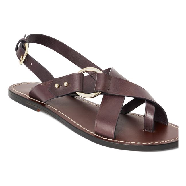 Florence Leather Sandals | Purple