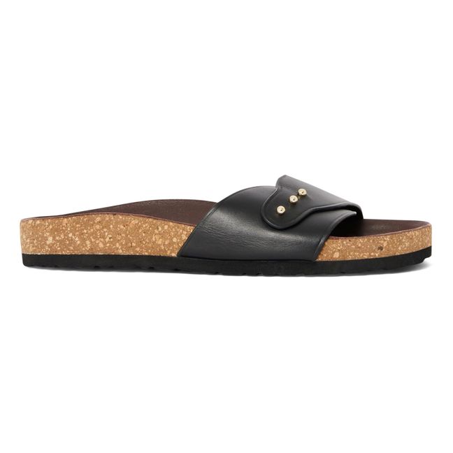 Tredici Leather Sandals | Black