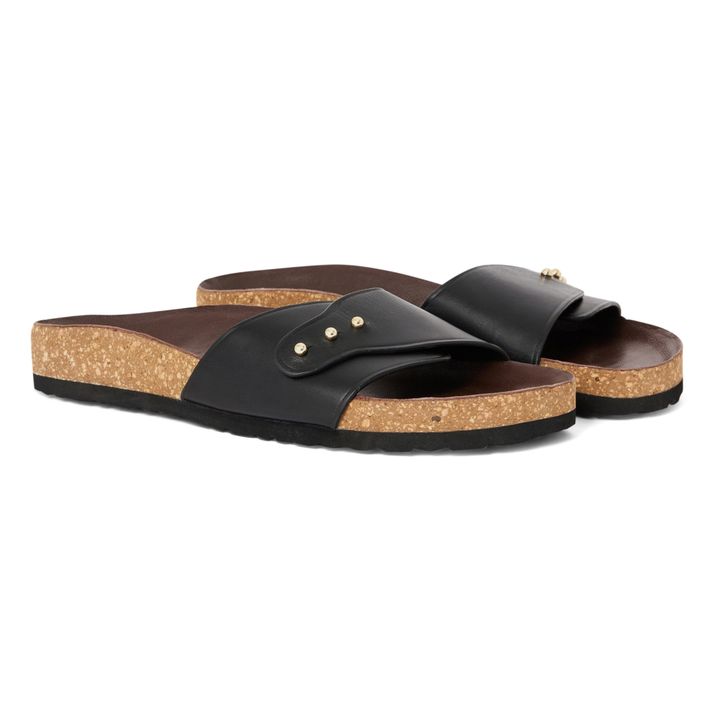 Tredici Leather Sandals | Negro- Imagen del producto n°3