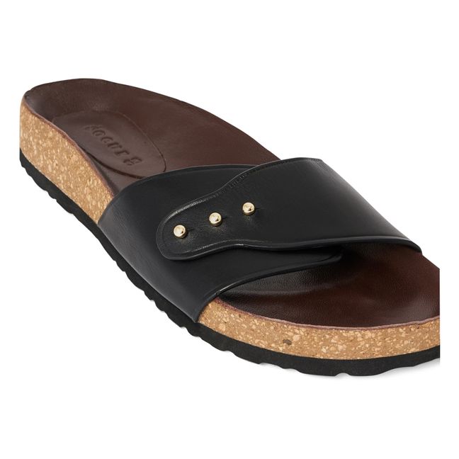 Tredici Leather Sandals | Black