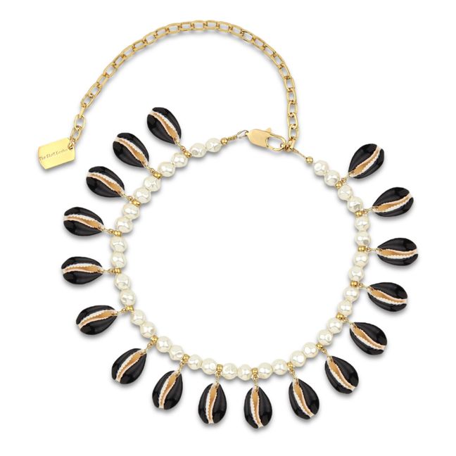 Poppers Shell Necklace | Black