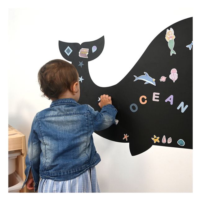 Tableau magnétique Baleine et ses aimants