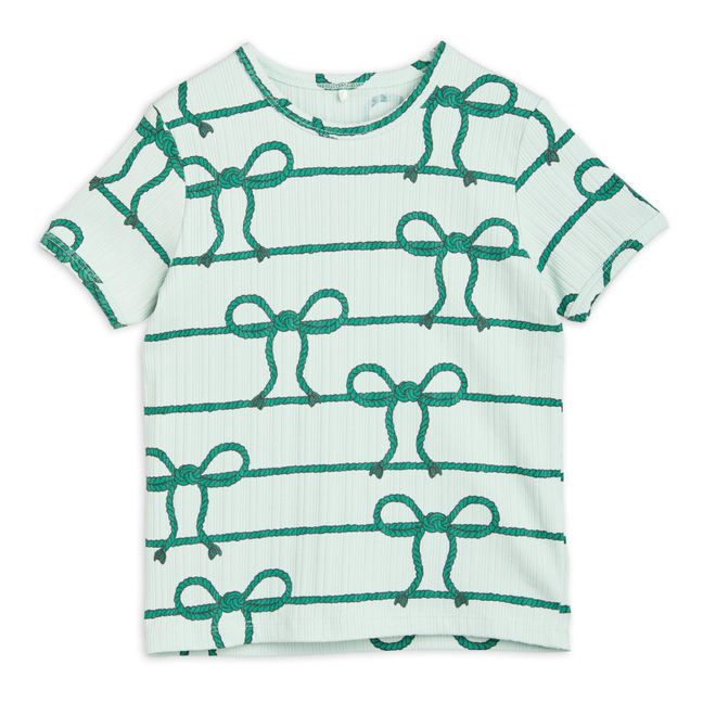 T-Shirt, in cotone bio, con nodo | Verde
