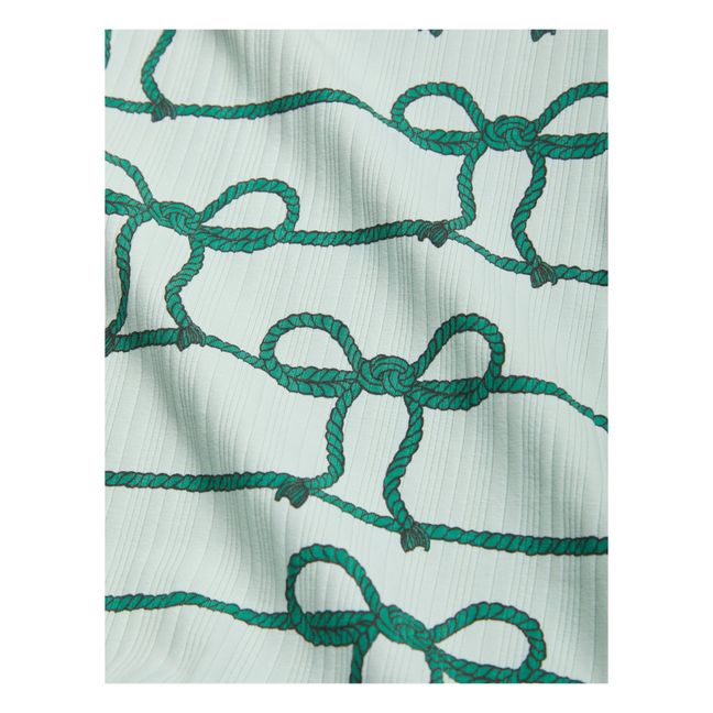 Camiseta con estampado de nudos de algodón orgánico | Verde