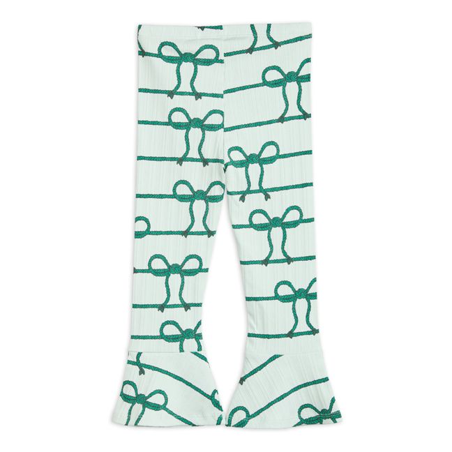 Pantaloni in cotone bio, modello: Flare, con nodo | Verde