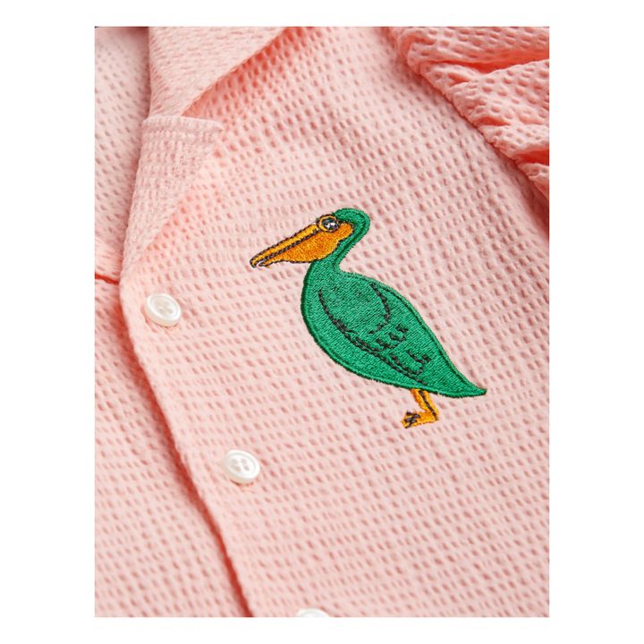 Blusa de algodón orgánico tejido Pelícano | Rosa- Imagen del producto n°3