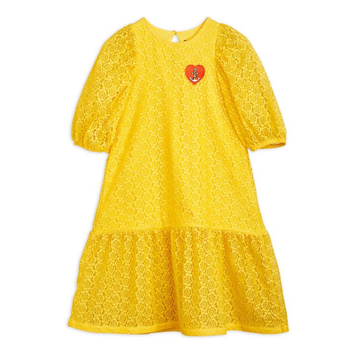 Vestido de encaje | Amarillo- Imagen del producto n°0