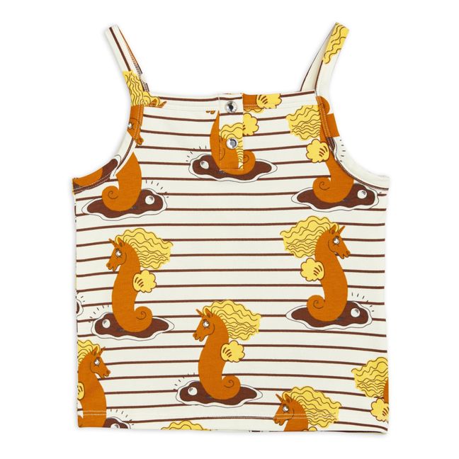 Débardeur Coton Bio Hippocampe | Marron