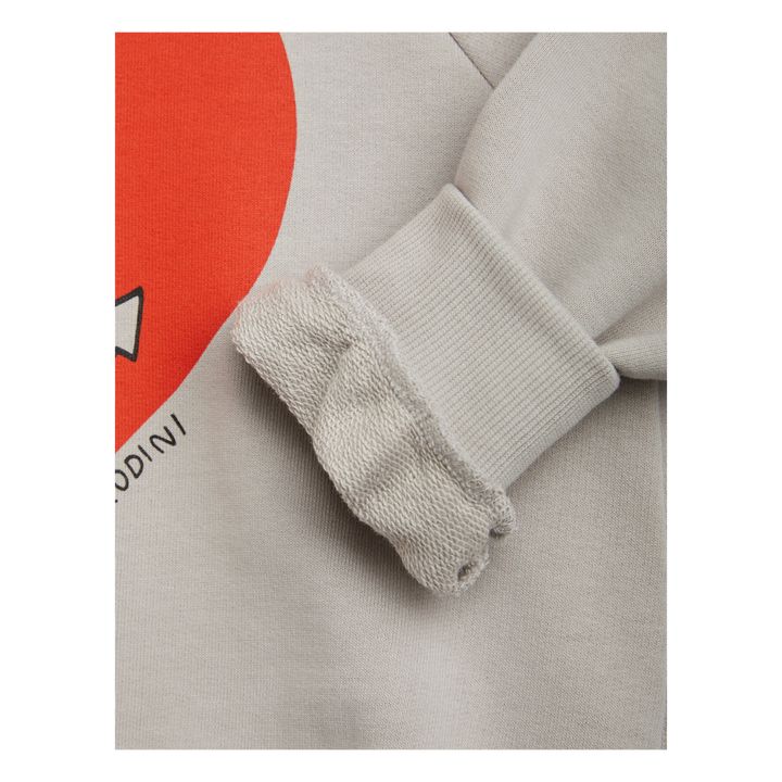 Sweatshirt aus Bio-Baumwolle Herz | Grau- Produktbild Nr. 3