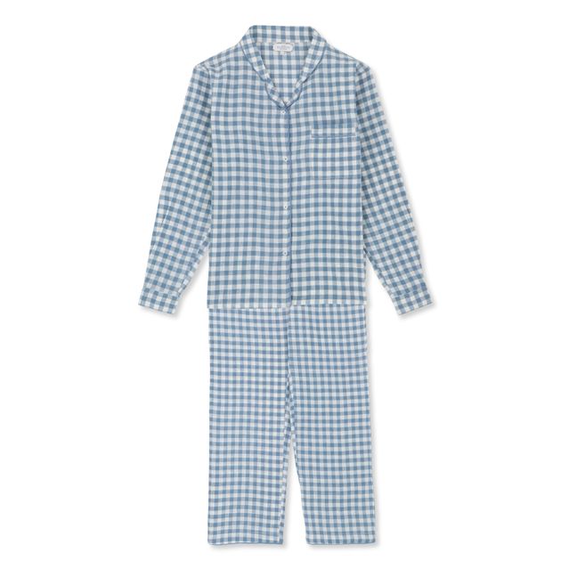 Pyjama Kariert Libeccio | Blau
