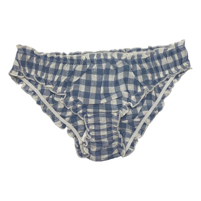 Unterhose kariert Libeccio | Hellblau
