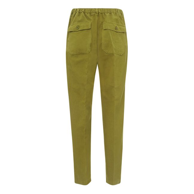 Pumping Cotton and Linen Pants | Verde militare