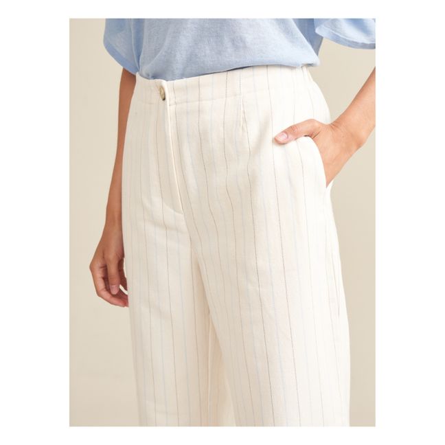 Dorris Striped Pants - Women’s Collection | Ecru