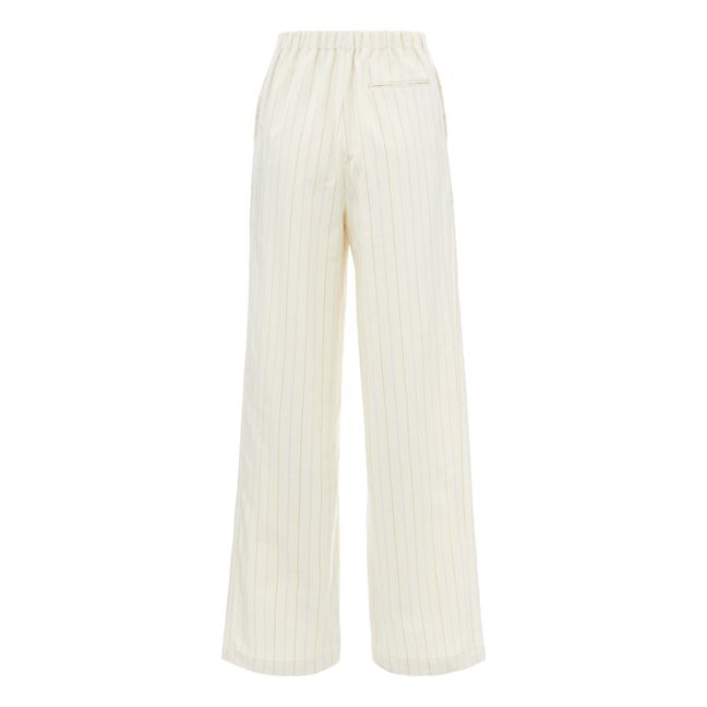 Pantalon Dorris Rayures - Collection Femme | Ecru