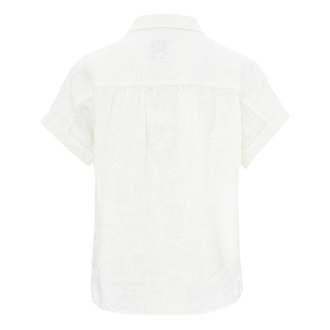 Louisa Nadiad Embroidered Linen Shirt | Crudo