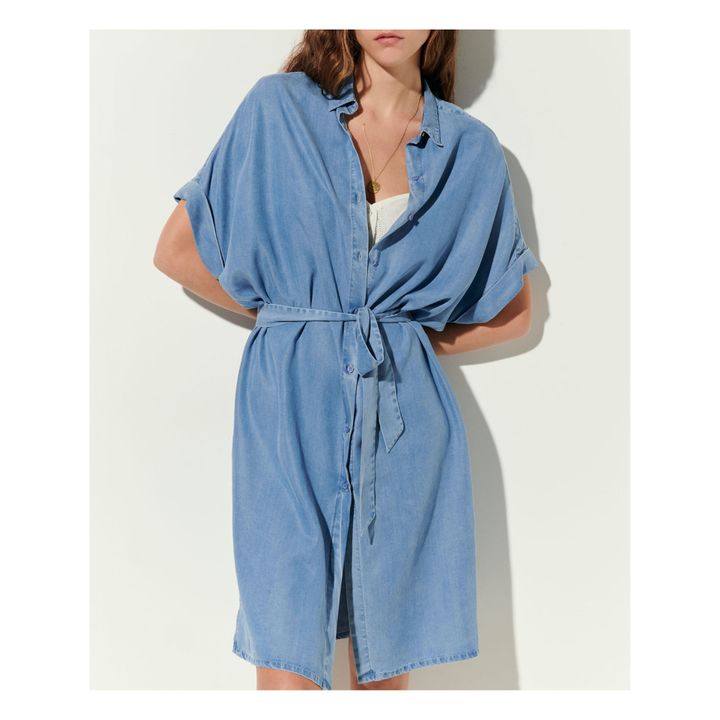 Joy Shirt Dress | Azul- Imagen del producto n°3