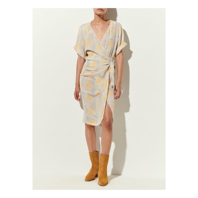 Vestido Sista Sari Cupro | Amarillo