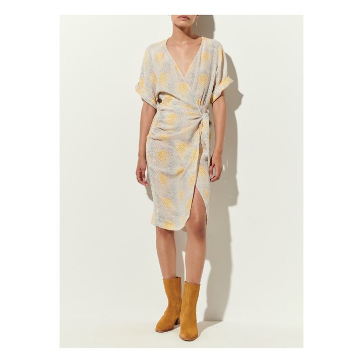 Vestido Sista Sari Cupro | Amarillo- Imagen del producto n°1