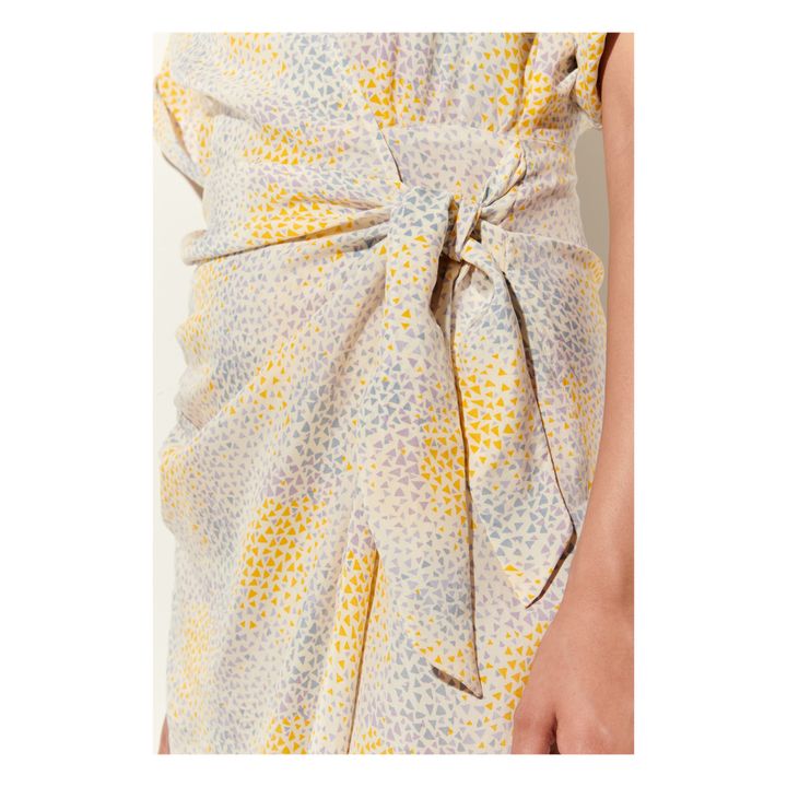 Vestido Sista Sari Cupro | Amarillo- Imagen del producto n°4
