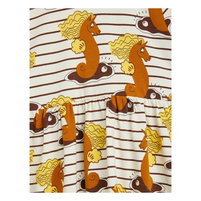 Robe Coton Bio Unicorn Seahorse | Ecru