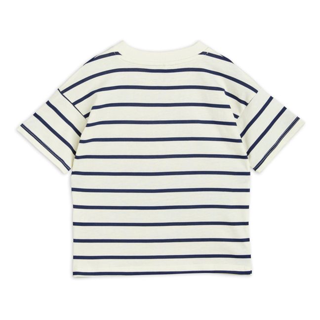 Organic Cotton Striped Ferry T-shirt | White