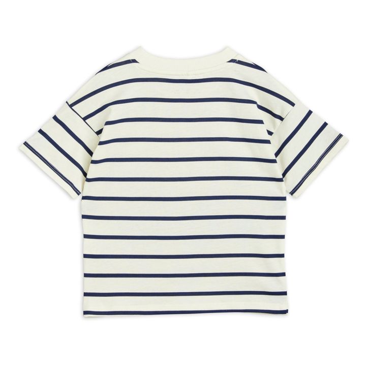 T-Shirt Coton Bio Rayé Ferry | Blanc- Image produit n°3