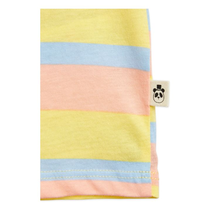 Camiseta a rayas de algodón orgánico Pastel | Rosa- Imagen del producto n°2