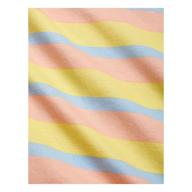 T-Shirt Coton Bio Rayé Pastel | Rose