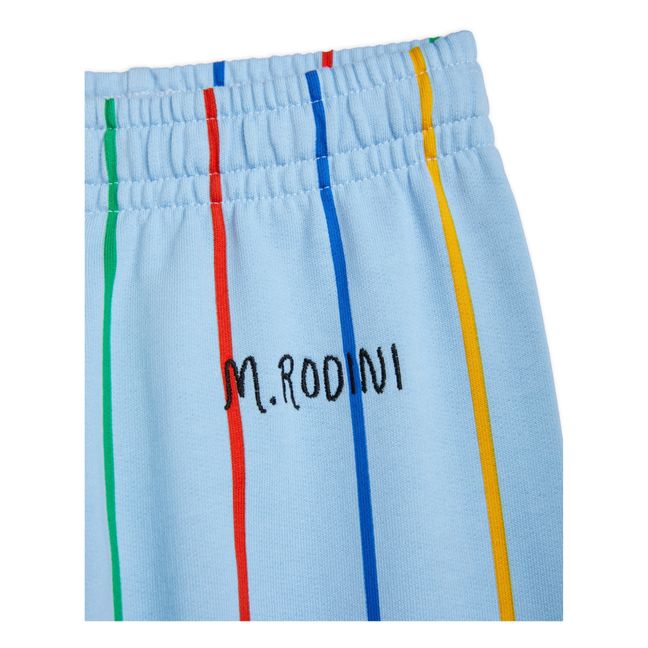 Jogger Coton Bio Rayé | Bleu ciel