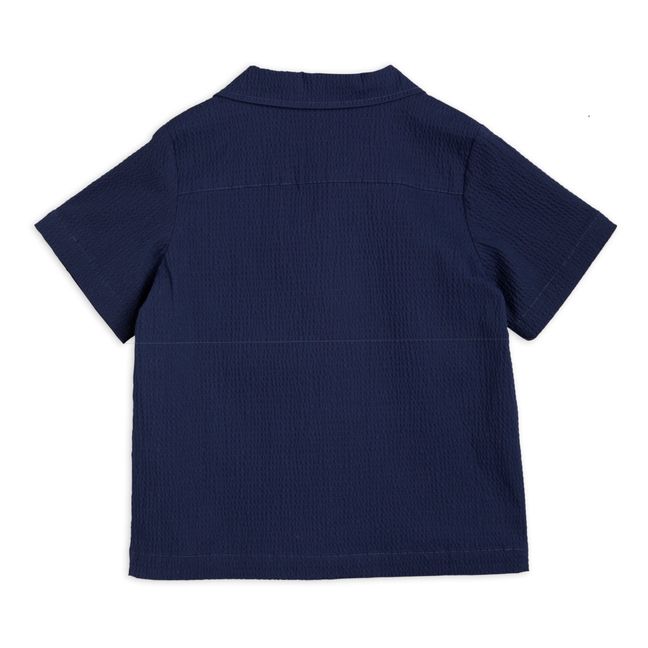 Chemise Coton Bio Tissé Pélican | Bleu marine