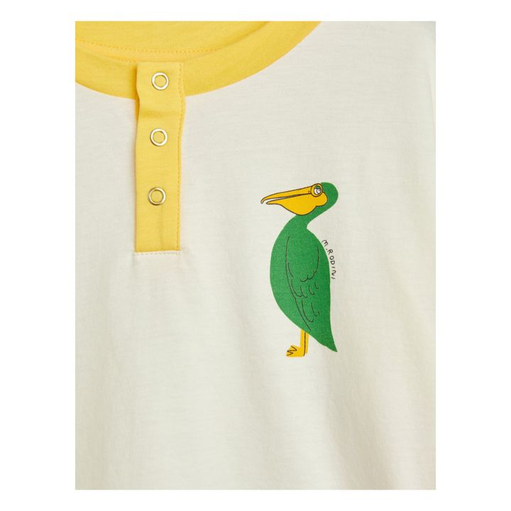 T-shirt a maniche lunghe, in cotone biolo, motivo: Pélican | Ecru- Immagine del prodotto n°3