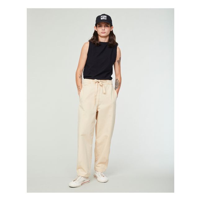 Pantalón de lino y algodón Pasha | Beige