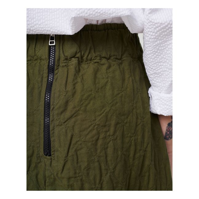 Tulip Quilted Skirt | Khaki