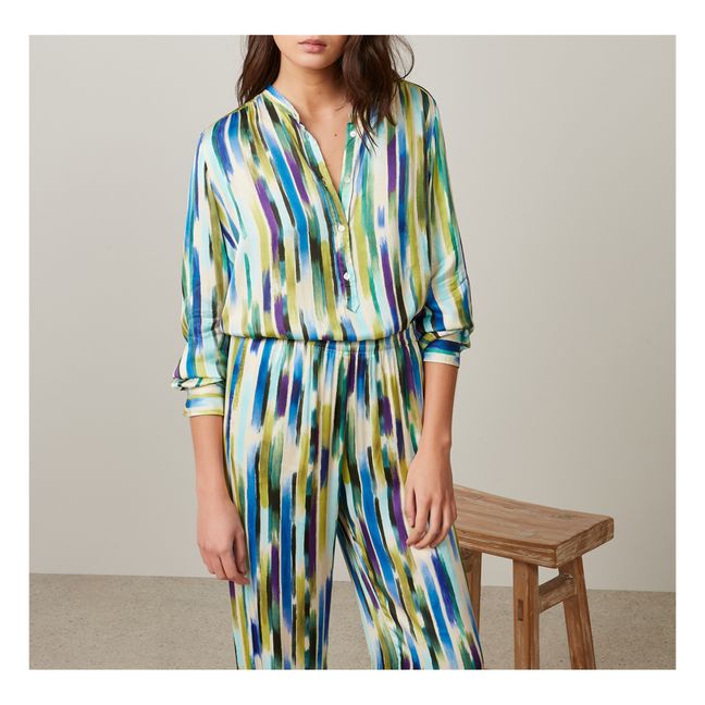 Blouse Codex Imprimée | Bleu