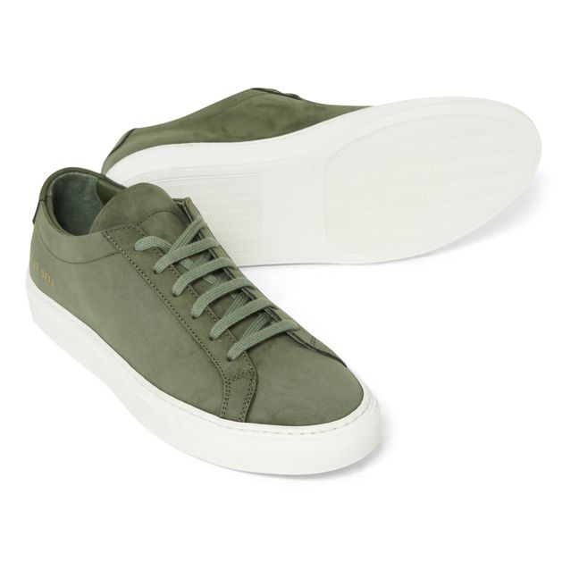 Achilles Low Nubuck Sneakers - Men's Collection | Verde militare