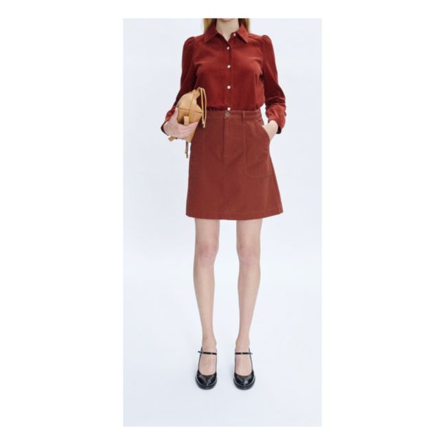 Lea skirt | Rosso mattone