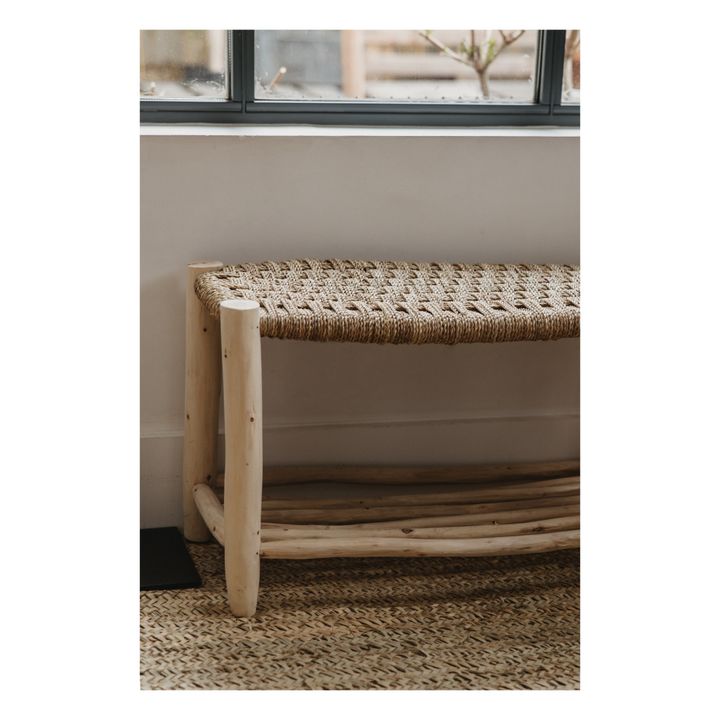 Banc avec rangement Blissar Bois Naturel et Noir