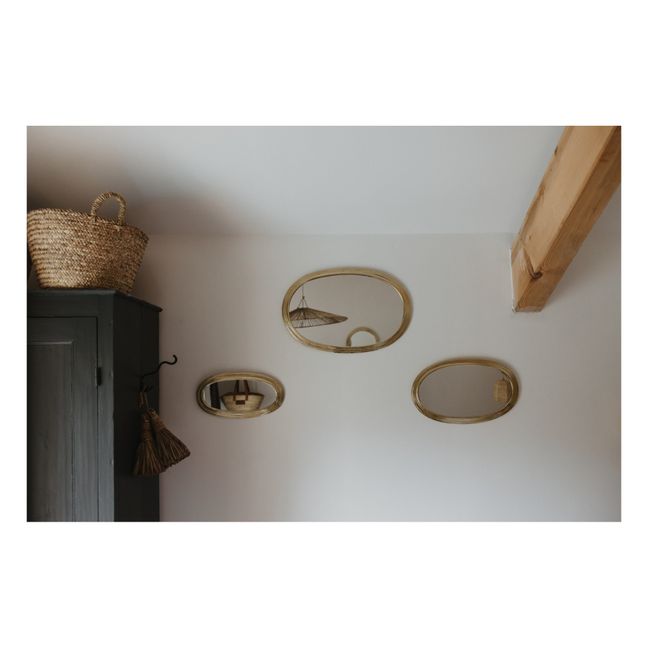 Miroir ovale Katac en laiton  | Gelbguss