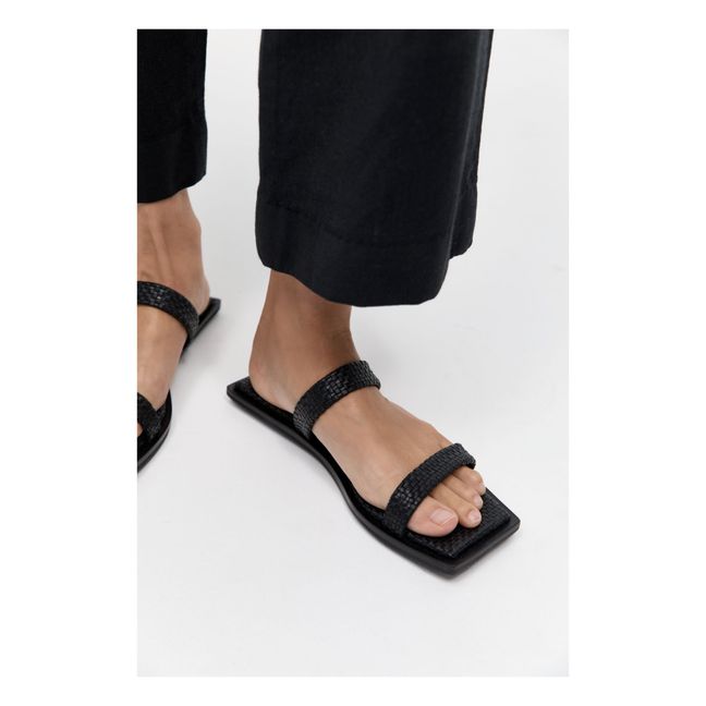 Strappy Braided Sandals | Nero
