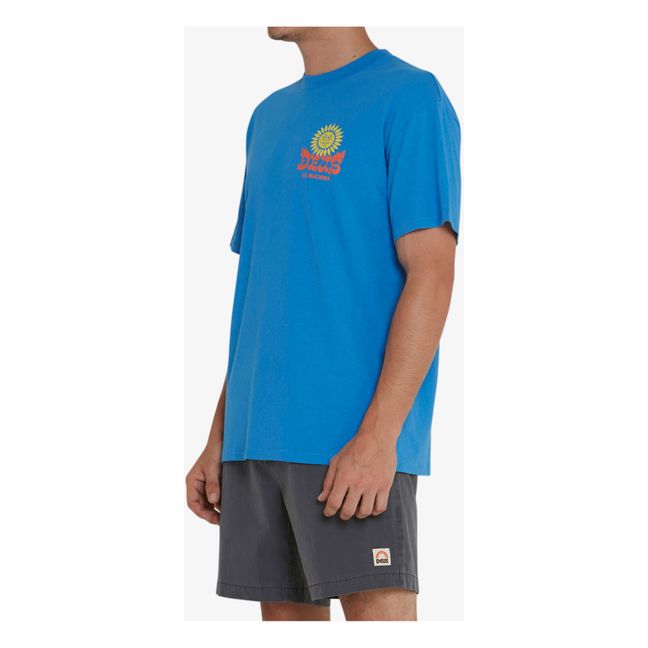 T-shirt Sleeping Sun | Bleu azur