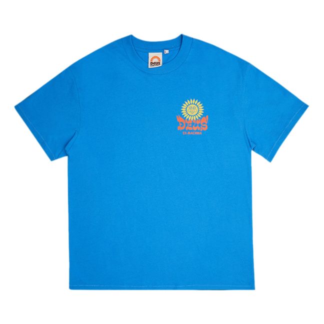 T-shirt Sleeping Sun | Bleu azur