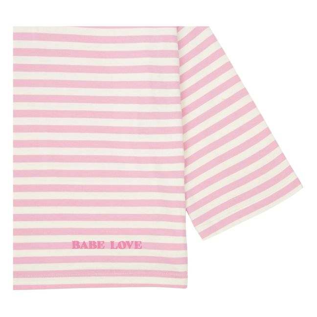 T-Shirt Rayé | Rose