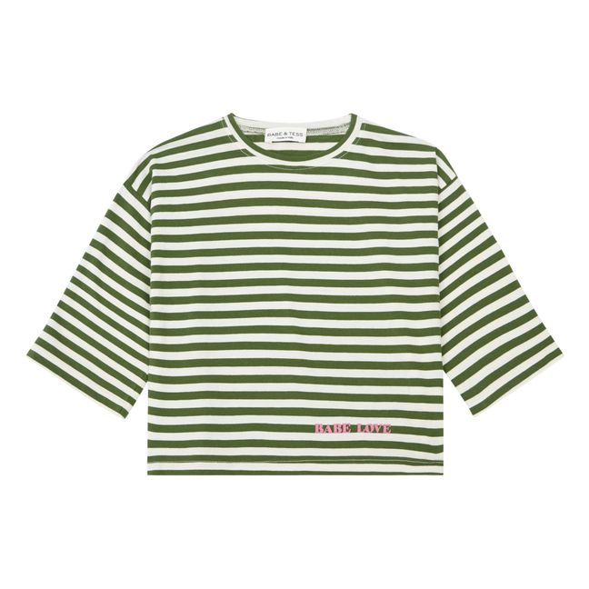 T-Shirt Rayé | Vert