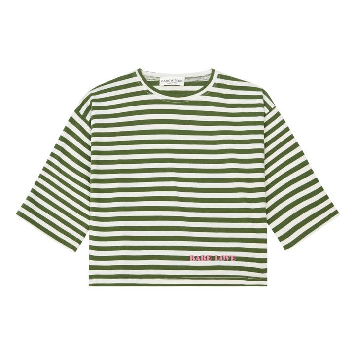 T-Shirt a righe | Verde- Immagine del prodotto n°0