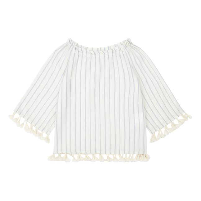 Gestreifte Bluse | Blau