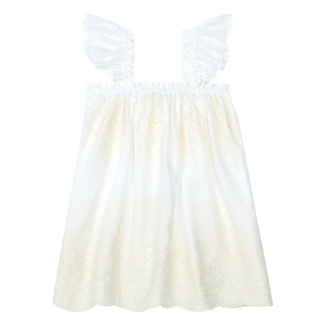 Robe Brodée | Ecru