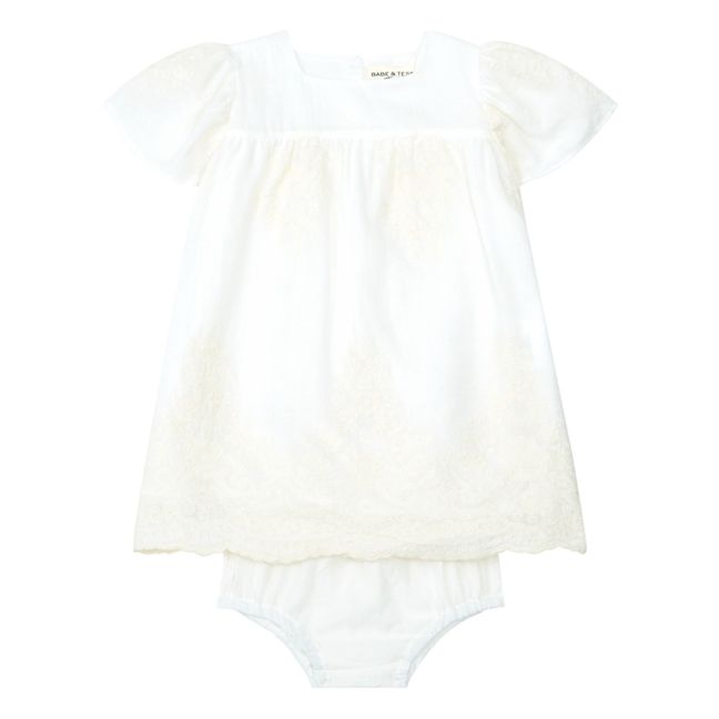 Robe + Bloomer Brodée | Ecru