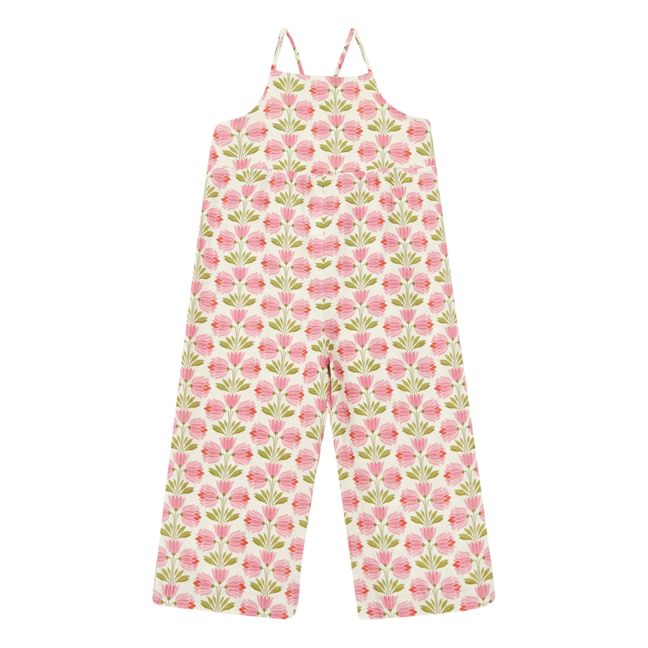 Tutina con spalline, motivo: floreale | Rosa