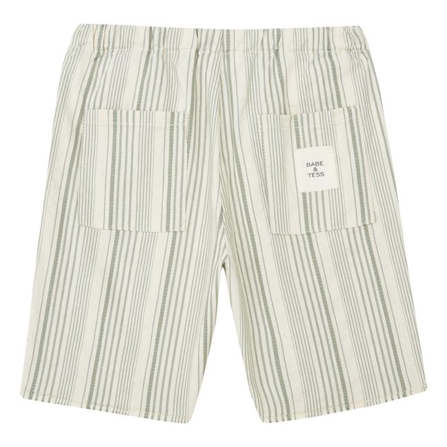 Short Rayures | Vert
