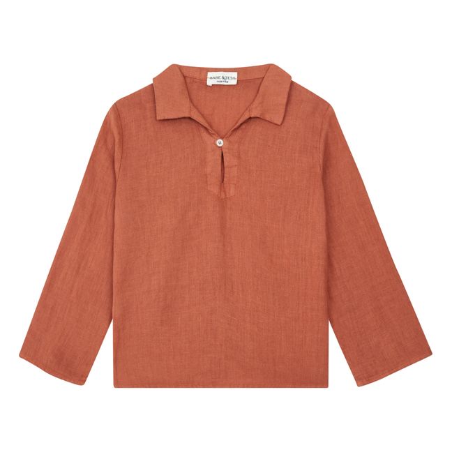Linen Shirt | Rust